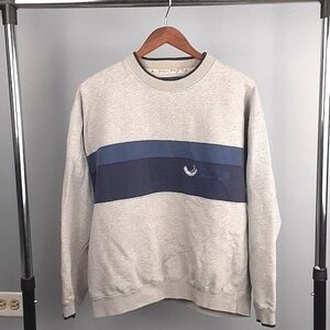 Great Lakes Vintage 90's Golf Bar Striped Colorblock Cotton Crewneck Sweater